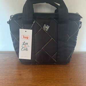 Lug Black Quilted Women's Bag